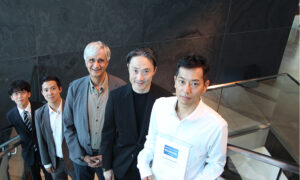 (l to r) Daiki Sasahara, Kowa Tsuji, Adarsh Sandhu, Kohey Kitao (all working at Noster Inc.), and Kazuki Nagashima