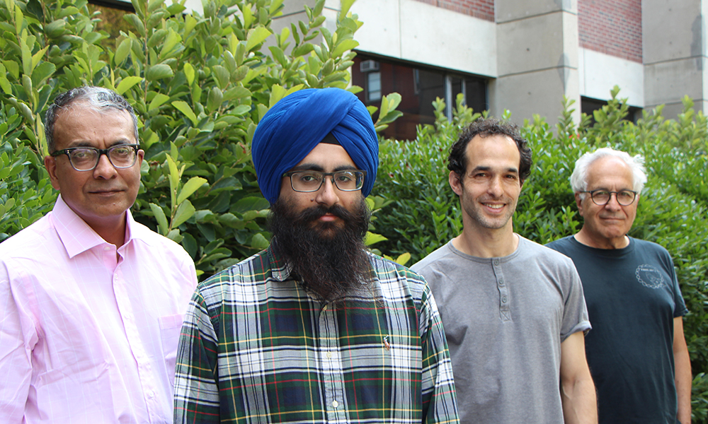(l to r) Aravinthan Samuel, Ishaan Chandok, Yaron Meirovitch, and Jeff Lichtman