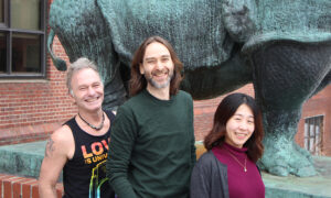 (l to r) Florian Engert, Roy Harpaz, and Yasuko Isoe