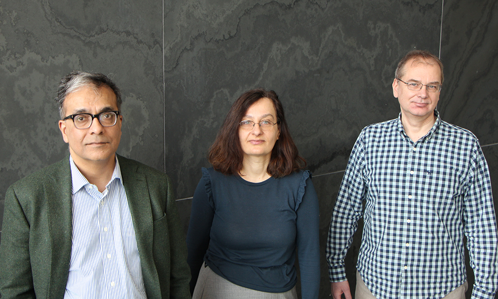 (l to r) Aravi Samuel, Alina Vrabioiu, and Gabriel Hosu