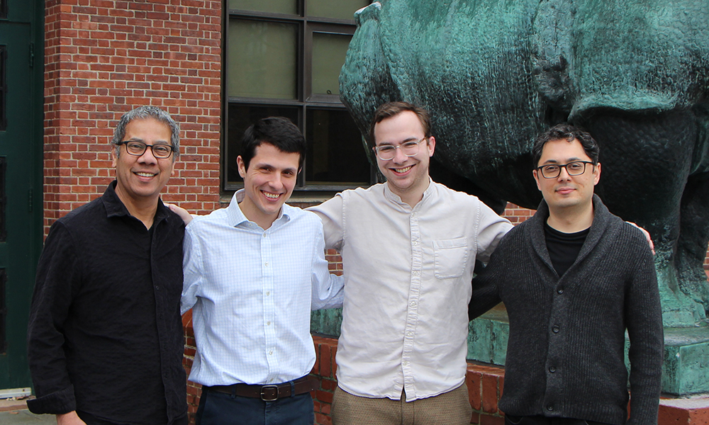 (l to r) Venki Murthy, Juan Carlos Fernández del Castillo, Jacob Zavatone-Veth, and Farhad Pashakhanloo