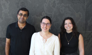 (l to r) Siddharth Jayakumar, Rachelle Gaudet, and Gabrielle (Gaby) Paniccia