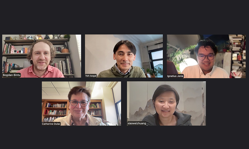 (top l to bottom r) Bogdan Bintu, Yoh Isogai, Ignatius Jenie, Catherine Dulac, and Xiaowei Zhuang