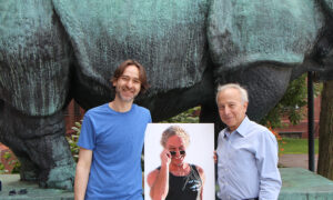 (l to r) Roy Harpaz, Florian Engert, and Mark Fishman