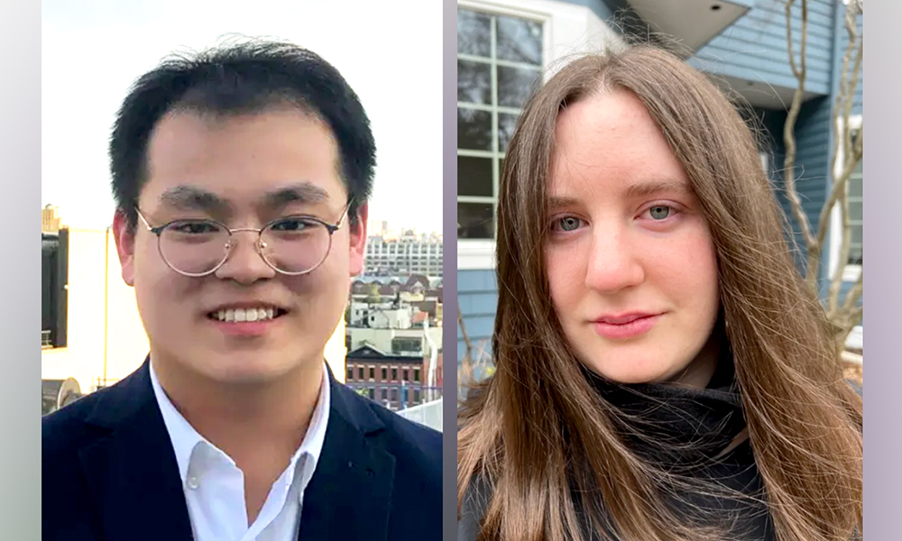 Virgil Guo and Melany Hirsh (Courtesy of Harvard College News)