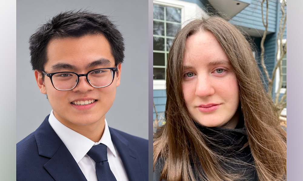 Virgil Guo and Melany Hirsh (Courtesy of Harvard College News)